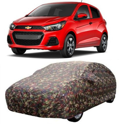 MSR STORE Car Cover For Chevrolet Spark (With Mirror Pockets)(Multicolor)