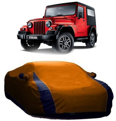 SnehaSales Car Cover For Mahindra Thar (With Mirror Pockets)(Orange)