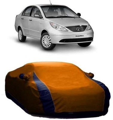 XGuard Car Cover For Tata Manza (With Mirror Pockets)(Orange)