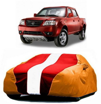 AAMANG Car Cover For Tata Xenon (With Mirror Pockets)(Red, Orange)