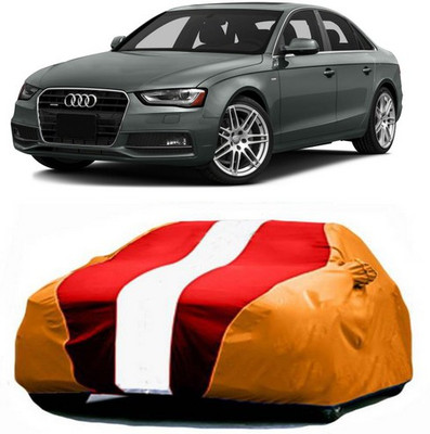 AAMANG Car Cover For Audi S4 (With Mirror Pockets)(Red, Orange)