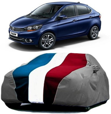 HDSERVICES Car Cover For Tata Tigor (With Mirror Pockets)(Red, Blue, Grey)