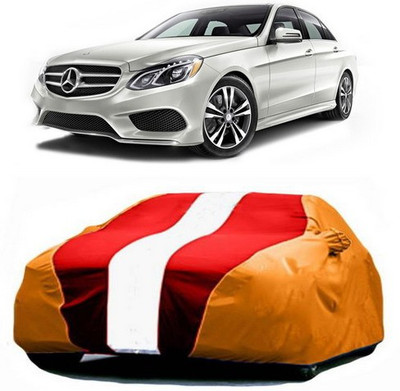 VIRMANG Car Cover For Mercedes Benz E250 (With Mirror Pockets)(Red, Orange)
