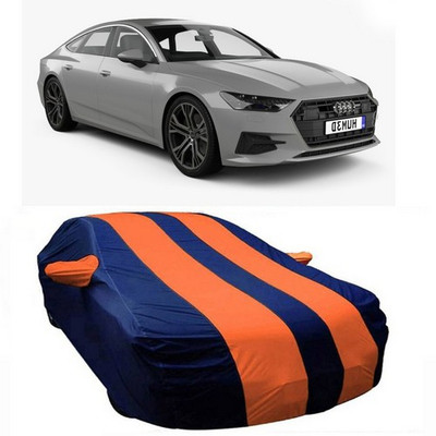 HDSERVICES Car Cover For Audi A4 (With Mirror Pockets)(Orange)