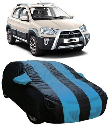 HDSERVICES Car Cover For Toyota Etios Cross (With Mirror Pockets)(Blue)