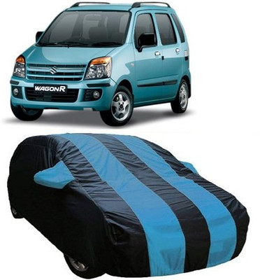 VIRMANG Car Cover For Maruti Suzuki WagonR (With Mirror Pockets)(Blue)