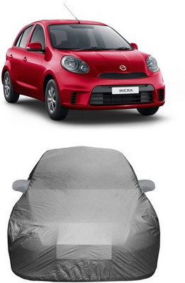 SnehaSales Car Cover For Nissan Micra Active (With Mirror Pockets)(Grey)