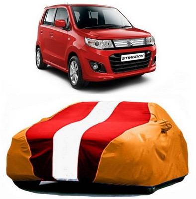 VIRMANG Car Cover For Maruti Suzuki WagonR Stingray (With Mirror Pockets)(Red, Orange)