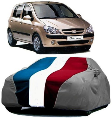 HDSERVICES Car Cover For Hyundai Getz (With Mirror Pockets)(Red, Blue, Grey)