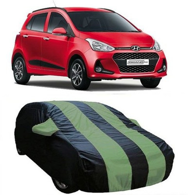 HDSERVICES Car Cover For Hyundai Grand i10 (With Mirror Pockets)(Green)