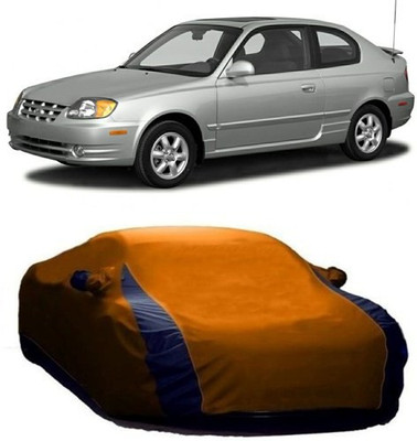 AASDEE Car Cover For Hyundai Accent (With Mirror Pockets)(Orange)