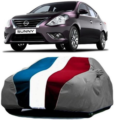 APNEK Car Cover For Nissan Sunny (With Mirror Pockets)(Red, Blue, Grey)