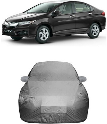 HDSERVICES Car Cover For Honda City i-Vtec (With Mirror Pockets)(Grey)