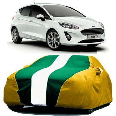AAMANG Car Cover For Ford Fiesta (With Mirror Pockets)(Yellow, Green)