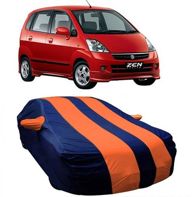 MSR STORE Car Cover For Maruti Suzuki Zen Estilo (With Mirror Pockets)(Orange)