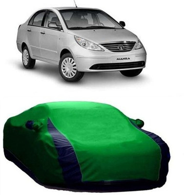 AAMANG Car Cover For Tata Manza (With Mirror Pockets)(Green)