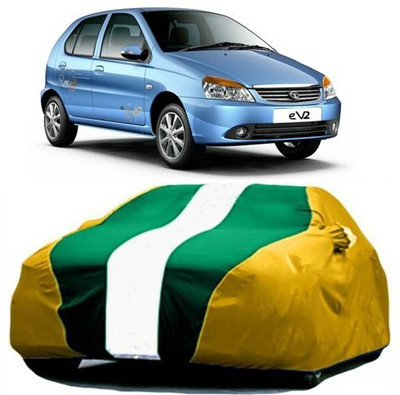 XGuard Car Cover For Tata Indica eV2 (With Mirror Pockets)(Yellow, Green)