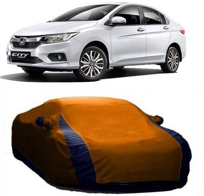 MSR STORE Car Cover For Honda City ZX (With Mirror Pockets)(Orange)