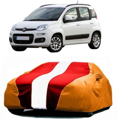 SnehaSales Car Cover For Fiat Panda (With Mirror Pockets)(Red, Orange)