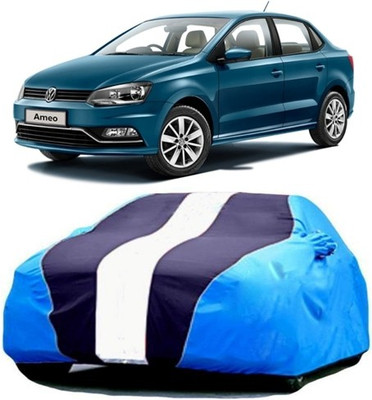 CLASS ONE Car Cover For Volkswagen Ameo (With Mirror Pockets)(Blue, Black)