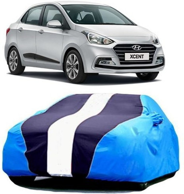 MSR STORE Car Cover For Hyundai Xcent (With Mirror Pockets)(Blue)