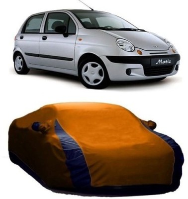 HDSERVICES Car Cover For Daewoo Matiz (With Mirror Pockets)(Orange)