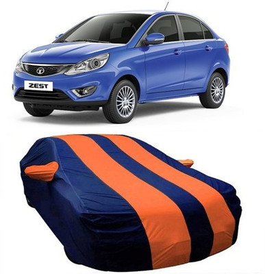 MSR STORE Car Cover For Tata Zest (With Mirror Pockets)(Orange)