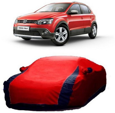 XGuard Car Cover For Volkswagen Polo Cross (With Mirror Pockets)(Red)