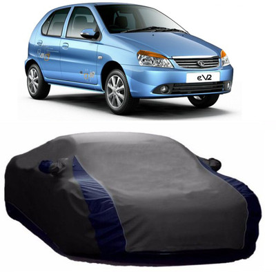 HDSERVICES Car Cover For Tata Indica eV2 (With Mirror Pockets)(Grey)