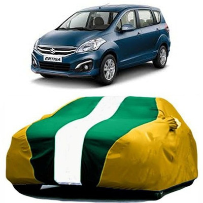AAMANG Car Cover For Maruti Suzuki Ertiga (With Mirror Pockets)(Yellow, Green)