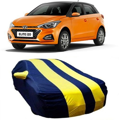 AAMANG Car Cover For Hyundai Elite i20 (With Mirror Pockets)(Yellow)