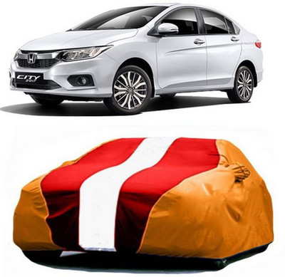 CLASS ONE Car Cover For Honda City ZX (With Mirror Pockets)(Red, Orange)