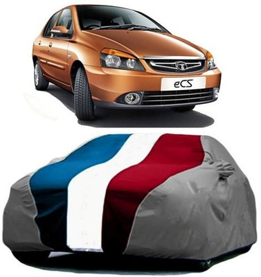 HDSERVICES Car Cover For Tata Indigo CS (With Mirror Pockets)(Red, Blue, Grey)