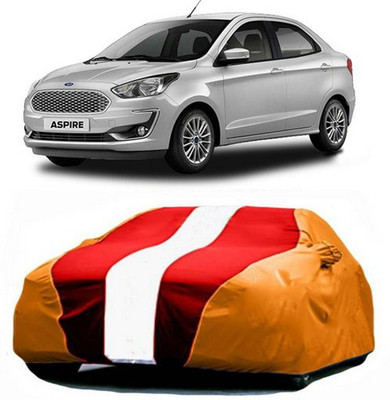 AASDEE Car Cover For Ford Figo Aspire (With Mirror Pockets)(Red, Orange)