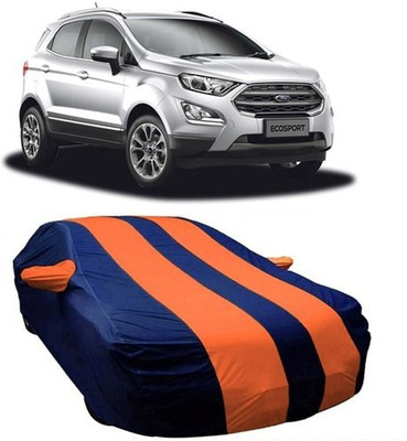 VIRMANG Car Cover For Ford Ecosport (With Mirror Pockets)(Orange, Blue)