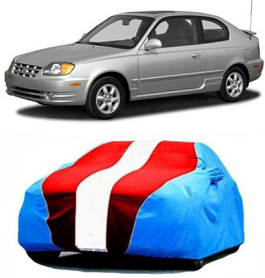 AASDEE Car Cover For Hyundai Accent (With Mirror Pockets)(Blue, Red)