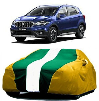 XGuard Car Cover For Maruti Suzuki S-Cross (With Mirror Pockets)(Yellow, Green)