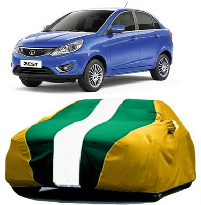 XGuard Car Cover For Tata Zest (With Mirror Pockets)(Yellow, Green)