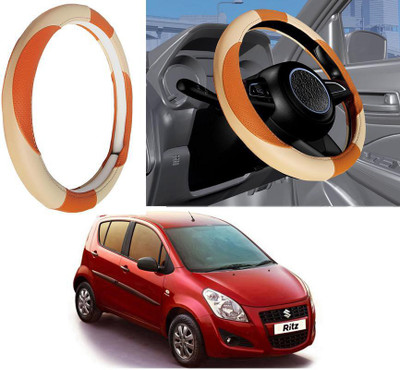 Auto Kite Steering Cover For Maruti Ritz(Beige, Leatherite)