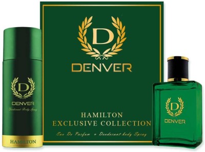 DENVER Hamilton Gift Set Perfume 60Ml + 165 ml Deodorant Spray  -  For Men(225 ml, Pack of 2)