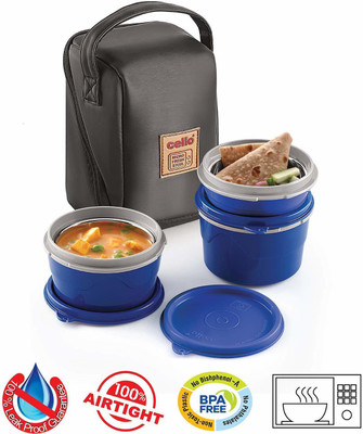 cello Fresh Micro 3 LUNCH BOX WITH INNER STEEL 3 Containers Lunch Box(300 ml)