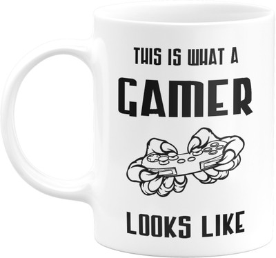 Flair Print This is what a gamer looks like FPM169 Printed Ceramic Coffee Mug(350 ml)
