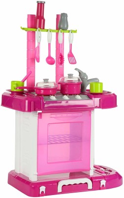 mega star Battery Operated Kitchen Set With Lights, Sound and Carry Case