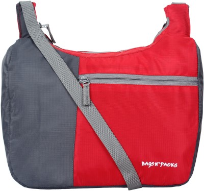 BAGS N PACKS Red, Grey Sling Bag Smart Casual Cross Body Messenger Sling Bag Unisex Org-Grey