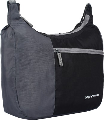 BAGS N PACKS Black, Grey Sling Bag Smart Casual Cross Body Messenger Sling Bag Unisex Org-Grey
