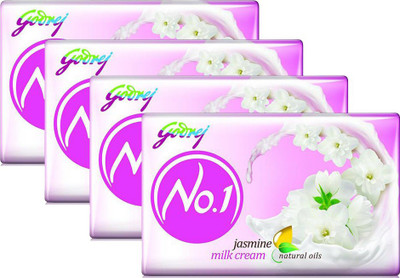 Godrej No 1 jasmine milk cream with natural oils 100 gm (pack of 4)(4 x 100 g)