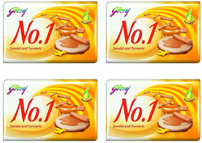 Godrej No.1 sandal and turmeric 100 gm soap (pack of 4)(4 x 100 g)