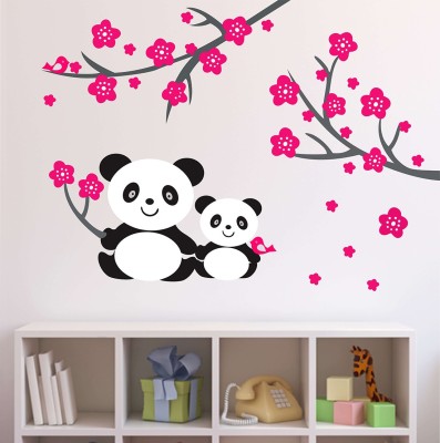 Wallzone 85 cm Panda Removable Sticker(Pack of 1)