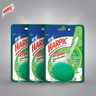 Harpic Hygiene Toilet Rim Block, Jasmine Jasmine Rim Block(3 x 26 g)