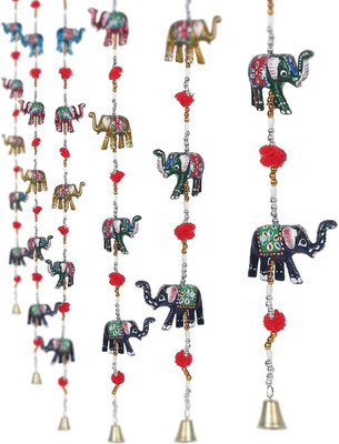 New Jaipur Handicraft Rajasthani Elephant Hanging Toran 2 Line Door Hanging Toran(Paper Mache)